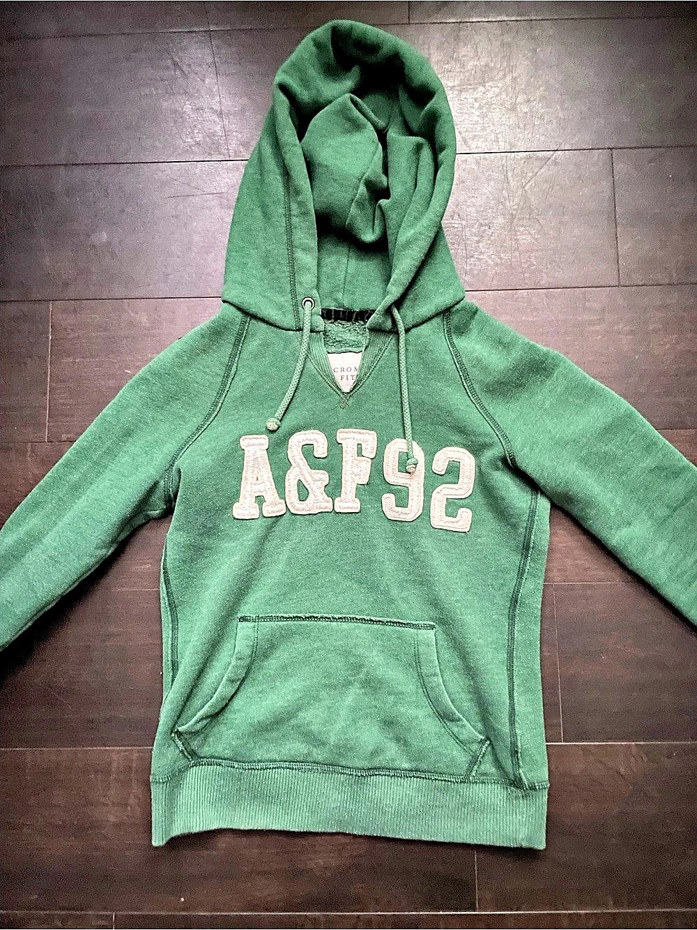 Vintage Abercrombie & Fitch A&F 92 
 Pullover Hoodie Green Hoodie